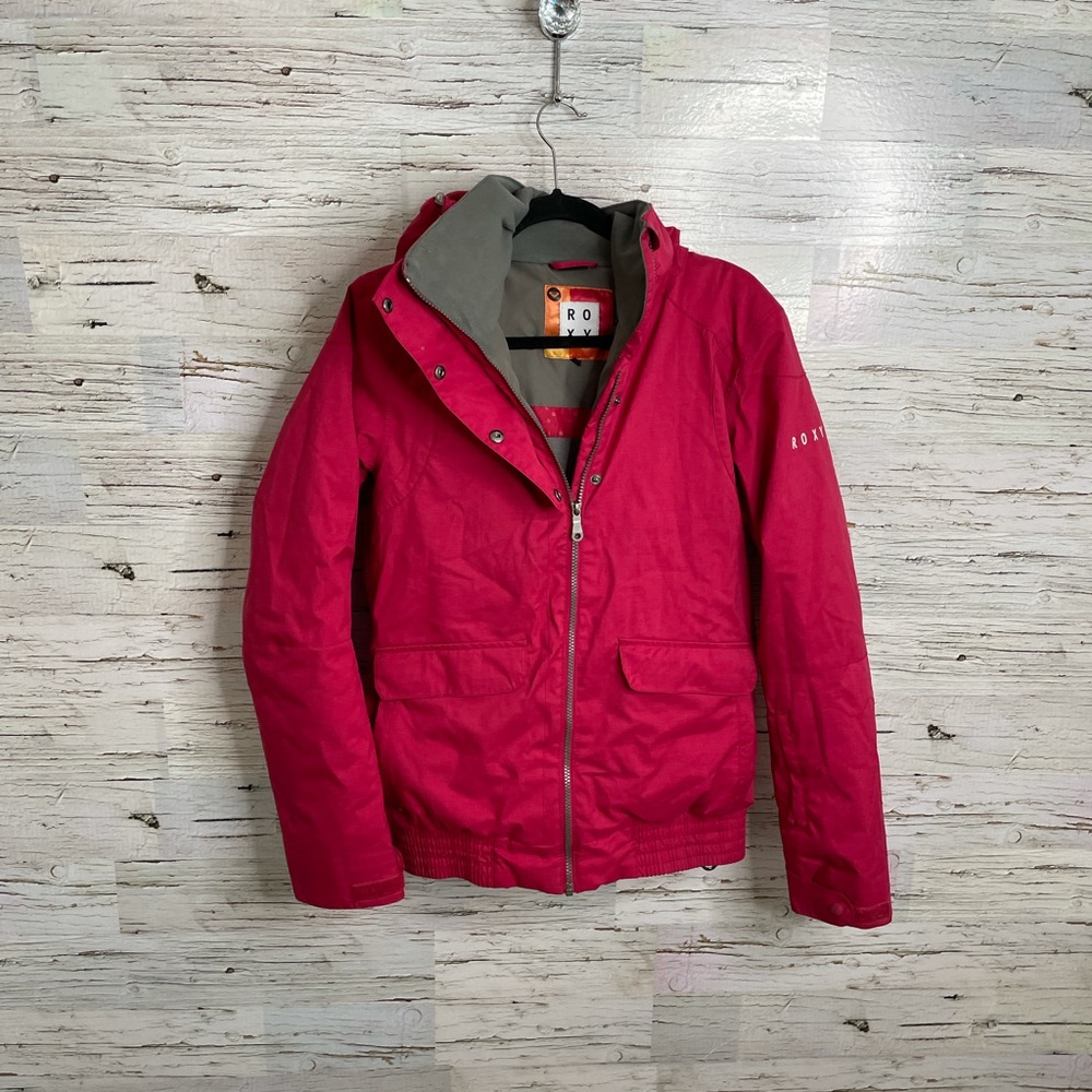 Roxy pink winter jacket coat size medium ski